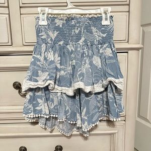 Blue and white beach skirt